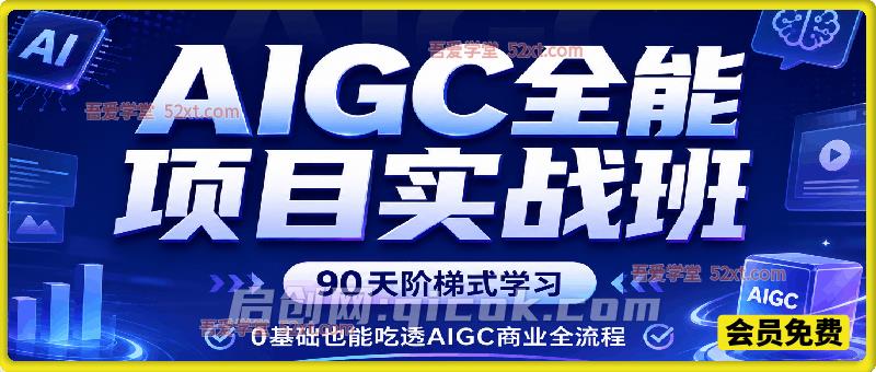 AIGC全能项目实战班，90天系统学即梦ComfyUI数字人，接单变现掌握全链路AI创作能力