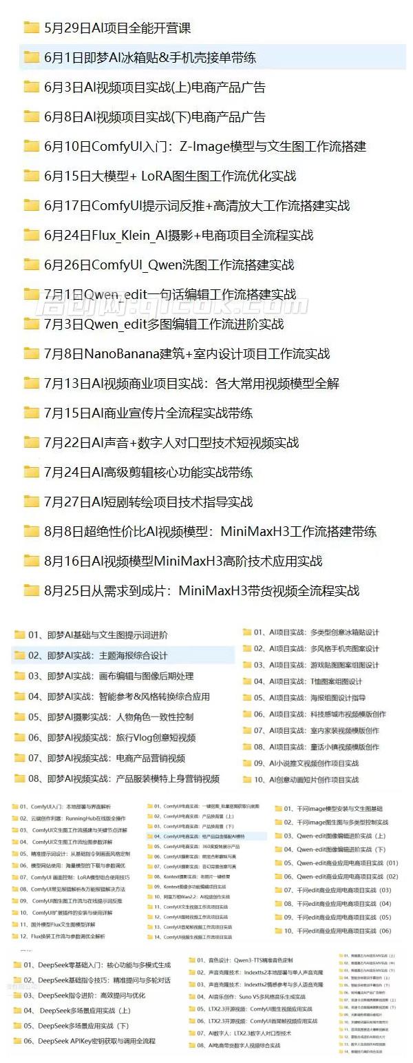 AIGC全能项目实战班，90天系统学即梦ComfyUI数字人，接单变现掌握全链路AI创作能力