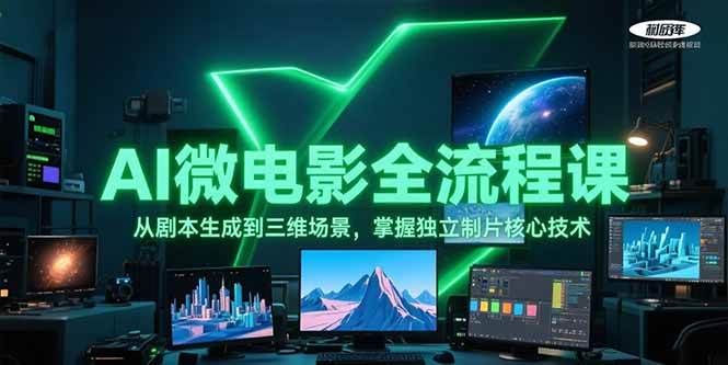 AI微电影全流程课，从剧本生成到三维场景，掌握独立制片核心技术-汇课新知资源网