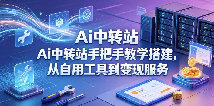 Ai中转站手把手教学搭建,从自用工具到变现服务-汇课新知资源网