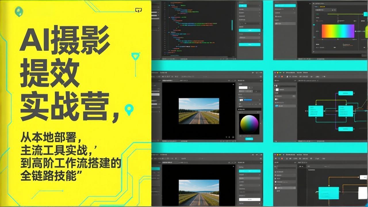 AI+摄影提效实战营,从本地部署,主流工具实战,到高阶工作流搭建的全链路技能-汇课新知资源网
