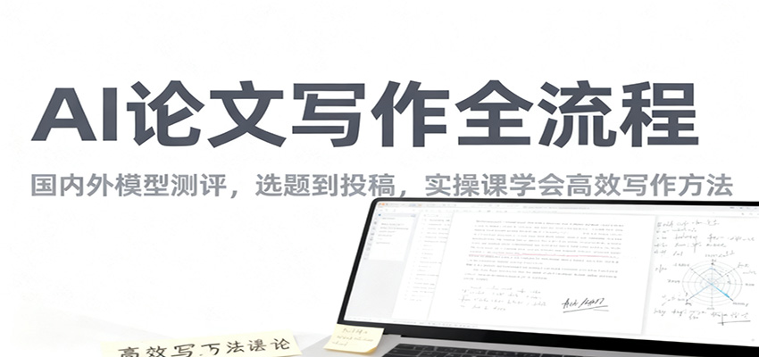 AI论文写作全流程,国内外模型测评,选题到投稿,实操课学高效写作方法-汇课新知资源网