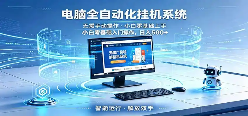 智能广告挂机无需值守，小白上手轻松实现每日增收-汇课新知资源网