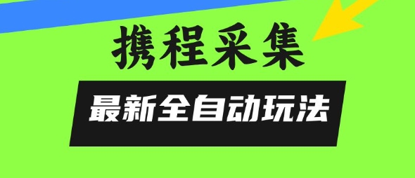 携程信息采集全自动玩法，0风控，无脑开干【揭秘】-汇课新知资源网