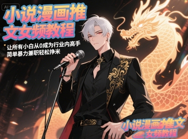 小说漫画推文女频教程，让所有小白从0成为行业内高手，简单暴力兼职轻松挣米-汇课新知资源网