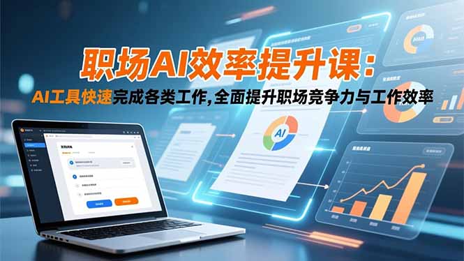 职场AI效率提升课:AI工具快速完成各类工作,全面提升职场竞争力与工作效率-汇课新知资源网