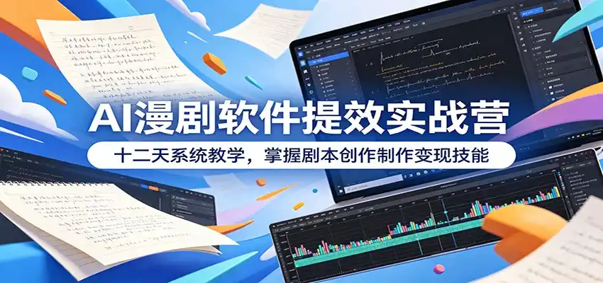 AI漫剧软件提效实战营:十二天系统教学,掌握剧本创作制作变现技能-汇课新知资源网