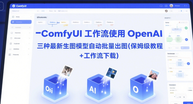 ComfyUI 工作流使用 OpenAI 三种最新生图模型自动批量出图(保姆级教程+工作流下载)-汇课新知资源网