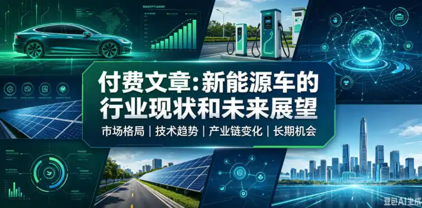 付费文章：新能原车的行业现状和未来展望-汇课新知资源网