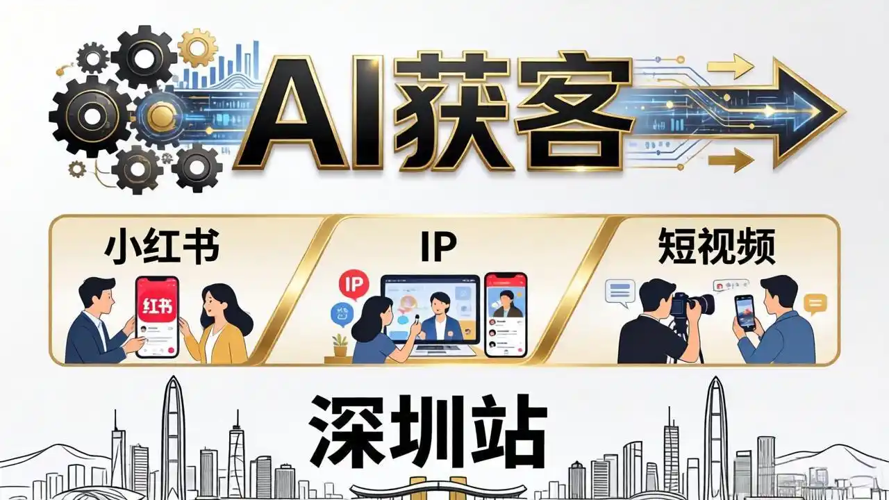 2026AI获客大课深圳站：4月17日-19日3天2夜拆透小红书+IP+短视频，老板操盘手必来-汇课新知资源网