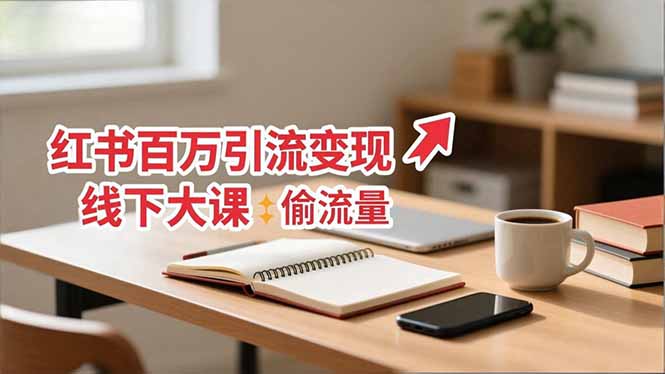 小红书百万引流变现-11月线下大课:分享从0到百万引流路径,手把手教偷流量、拿结果-汇课新知资源网