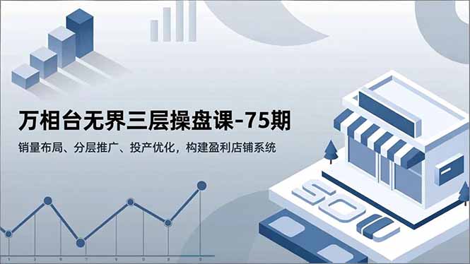 万相台无界三层操盘课-75期,销量布局、分层推广、投产优化,构建盈利店铺系统-汇课新知资源网