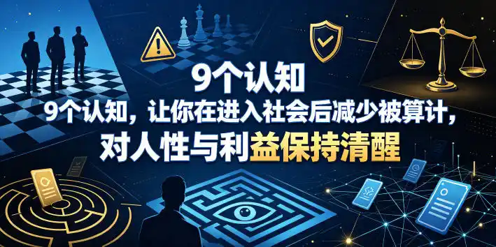 付费文章：9个认知，让你在进入社会后减少被算计，对人性与利益保持清醒-汇课新知资源网