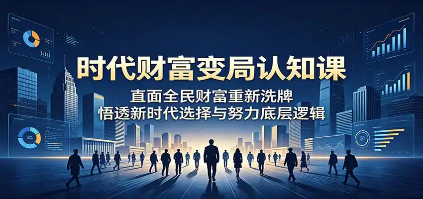 时代财富变局认知课：直面全民财富重新洗牌，悟透新时代选择与努力底层逻辑-汇课新知资源网