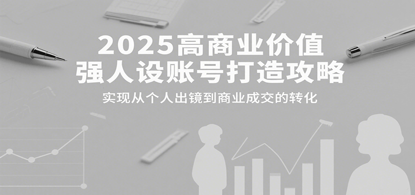 2025高商业价值强人设账号打造攻略，实现从个人出镜到商业成交的转化-汇课新知资源网