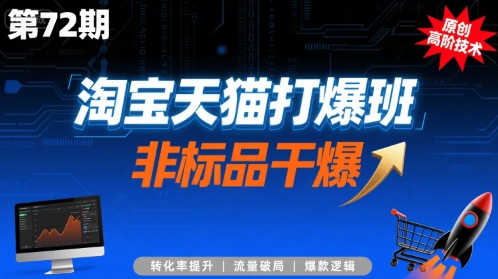 淘宝天猫打爆班原创高阶技术第72期，非标品干爆-汇课新知资源网