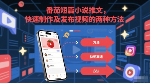 番茄短篇小说推文，快速制作及发布视频的两种方法-汇课新知资源网