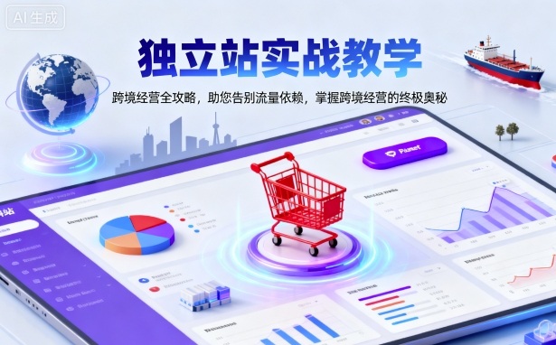 独立站实战教学，跨境经营全攻略，助您告别流量依赖，掌握跨境经营的终极奥-汇课新知资源网