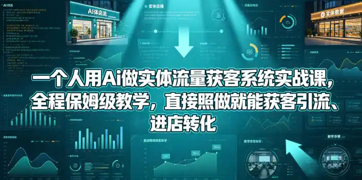 一个人用Ai做实体流量获客系统实战课,全程保姆级教学,直接照做就能获客引流、进店转化-汇课新知资源网