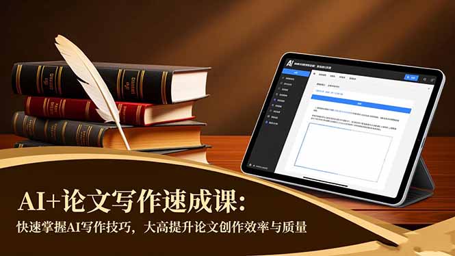 AI+论文写作速成课:快速掌握AI写作技巧,大幅提升论文创作效率与质量-汇课新知资源网