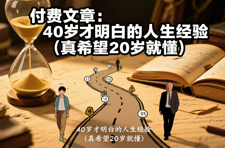 付费文章:40岁才明白的人生经验(真希望20岁就懂)-汇课新知资源网