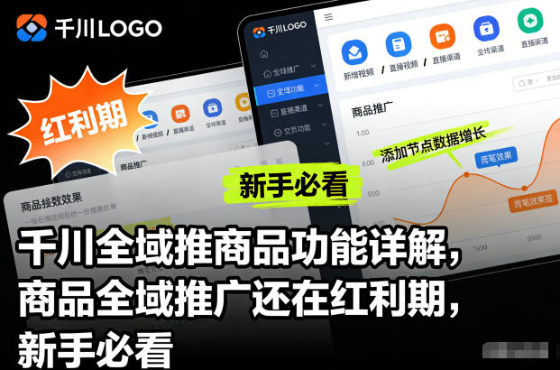 千川全域推商品功能详解，商品全域推广还在红利期，新手必看-汇课新知资源网