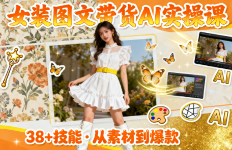 女装图文带货的AI实操课-汇课新知资源网