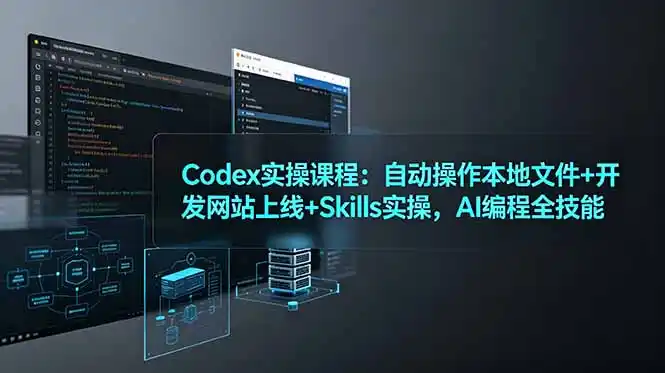 Codex实操课程:自动操作本地文件+开发网站上线+Skills实操,AI编程全技能-汇课新知资源网