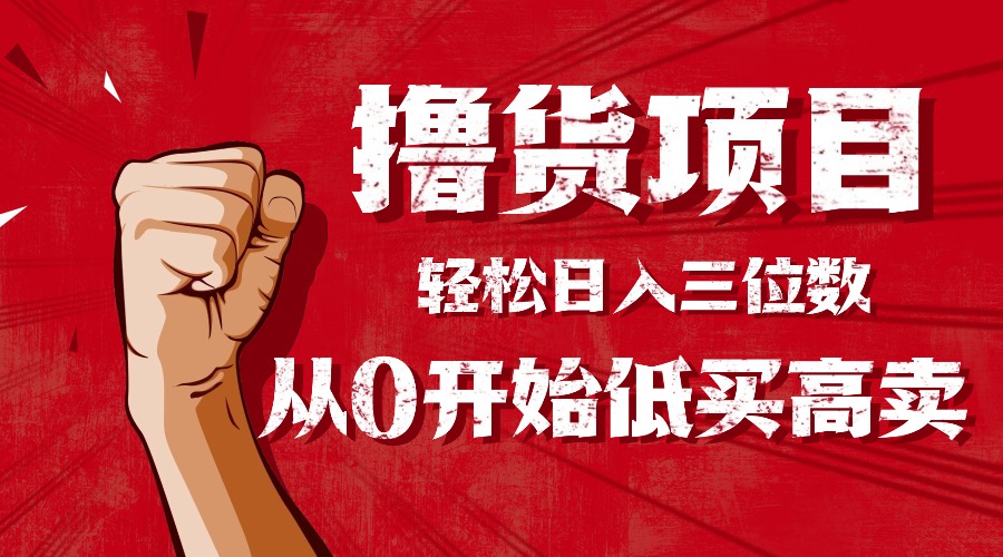 手把手教你撸货,从0开始低买高卖,小白轻松实现日入三位数!!!-汇课新知资源网