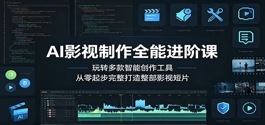 AI影视制作全能进阶课:玩转多款智能创作工具,从零起步完整打造整部影视短片-汇课新知资源网