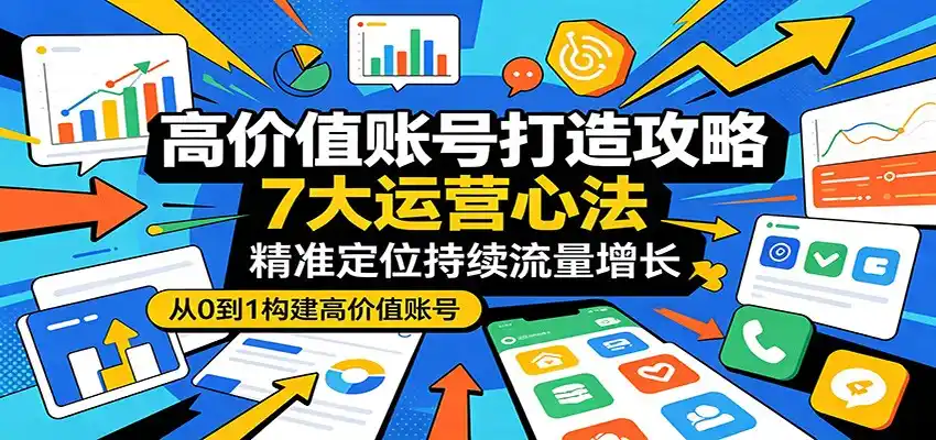 高价值账号打造攻略:7大运营心法,精准定位持续流量增长-汇课新知资源网