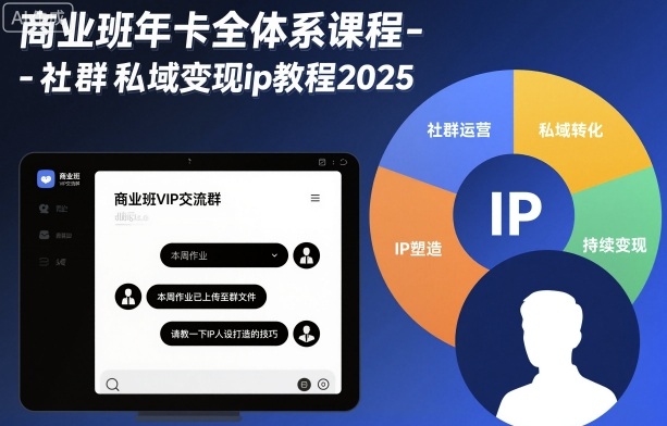 商业班年卡全体系课程-社群私域变现ip教程2025-汇课新知资源网