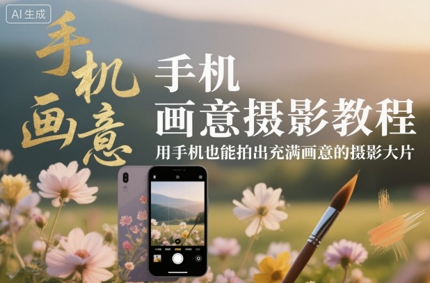 手机画意摄影教程,用手机也能拍出充满画意的摄影大片-汇课新知资源网