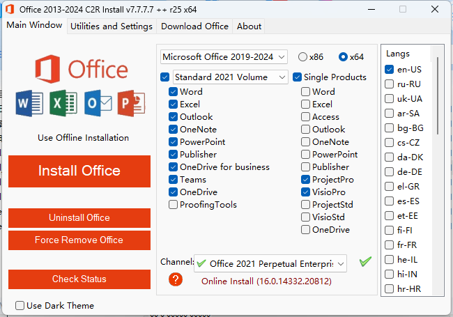 Office 2013-2024 C2R Install-汇课新知资源网