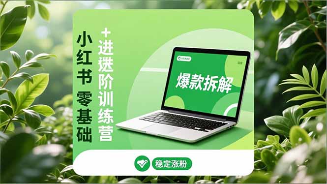 小红书零基础+高阶训练营:安全养号、爆款拆解、长效运营,实现稳定涨粉与变现-汇课新知资源网