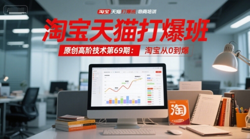 淘宝天猫打爆班原创高阶技术第69期：淘宝从0到爆-汇课新知资源网
