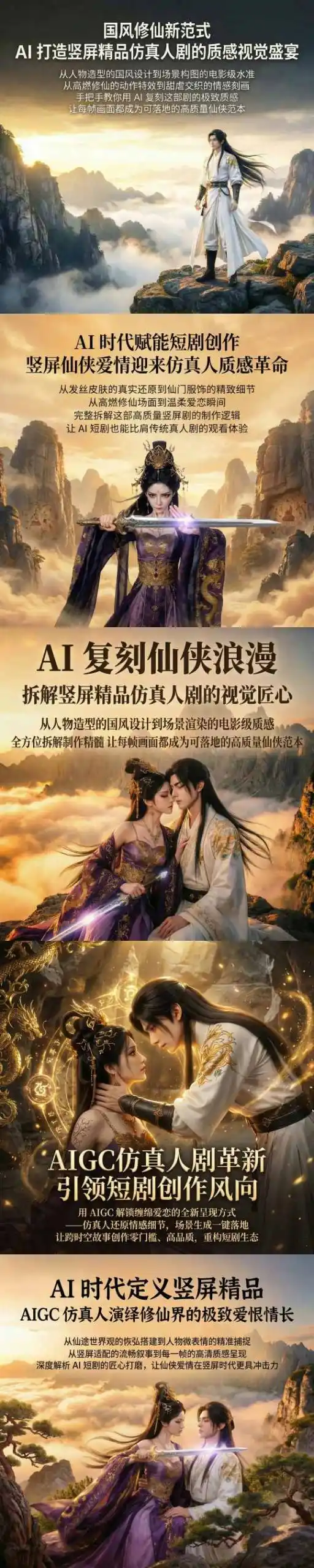 AIGC仿真人《合欢宗》短剧教学,用AIGC解锁缠绵爱恋的全新呈现方式,让跨时空故事创作零门槛、高品质,重构短剧生态