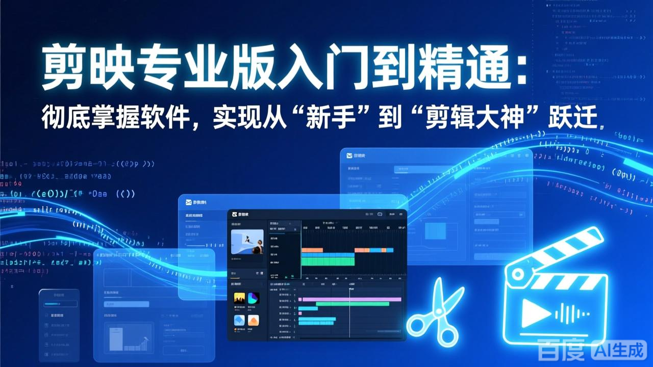 剪映专业版入门到精通：彻底掌握软件，实现从“新手”到“剪辑大神”跃迁-汇课新知资源网