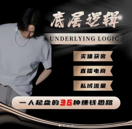 一个人起盘的底层逻辑,私域流量-直播电商-实体获客,一人起盘的36种賺钱思路-汇课新知资源网