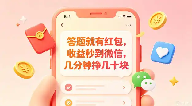 答题就有红包,收益秒到微信,几分钟挣几十块,学生党上班族宝妈都可以玩【揭秘】-汇课新知资源网