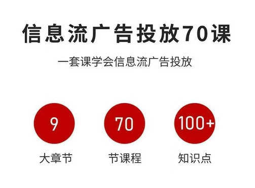 信息流广告投放实战70课,一套课学会信息流广告投放,迄今为止,最系统化教程-汇课新知资源网