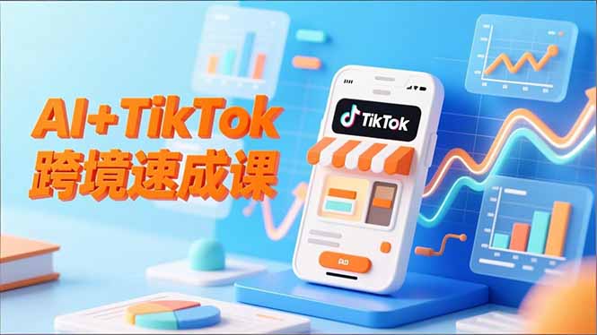 AI+TikTok跨境速成课,智能翻译、店铺定位、流程拆解,7天高效上线运营-汇课新知资源网