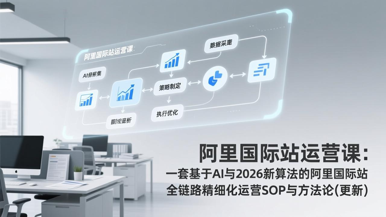 阿里国际站运营课:一套基于AI与2026新算法的阿里国际站全链路精细化运营SOP与方法论(更新-汇课新知资源网