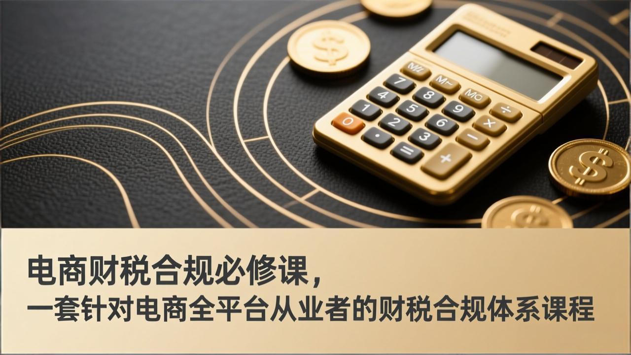 电商财税合规必修课,是一套针对电商全平台从业者的财税合规体系课程-汇课新知资源网