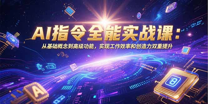 AI指令全能实战课：从基础概念到高级功能，实现工作效率和创造力双重提升-汇课新知资源网