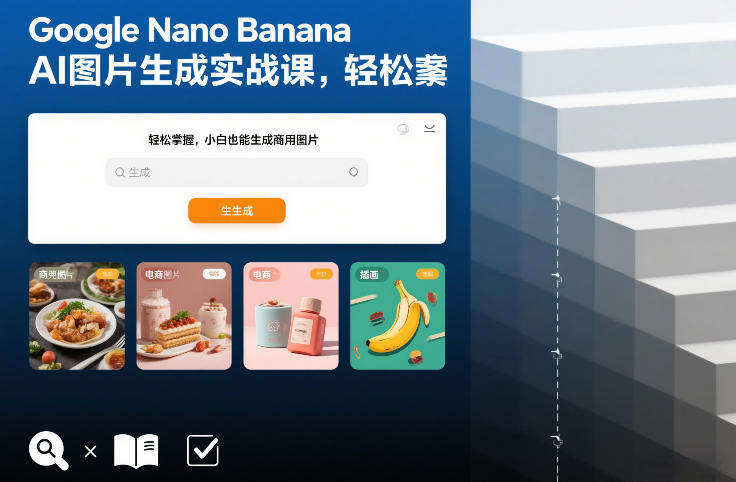 Google Nano Banana AI图片生成实战课,轻松掌握,小白也能生成商用图片-汇课新知资源网