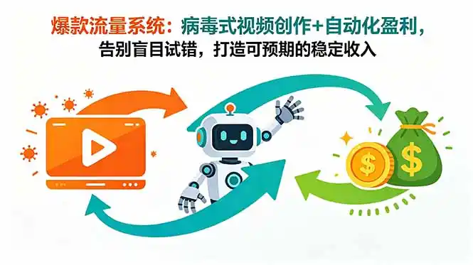 爆款流量系统:病毒式视频创作+自动化盈利,告别盲目试错,打造可预期的稳定收入-汇课新知资源网