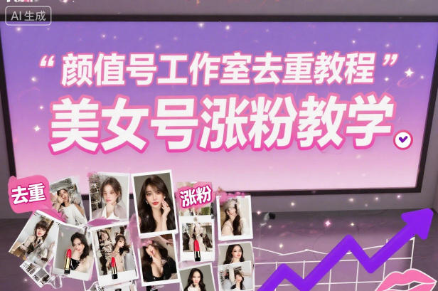 颜值号工作室去重教程,美女号涨粉教学-汇课新知资源网