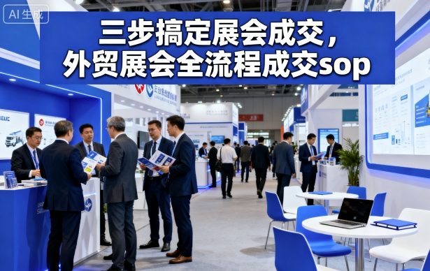 三步搞定展会成交,外贸展会全流程成交sop-汇课新知资源网