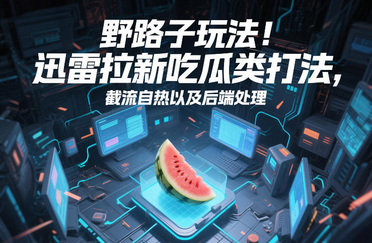 野路子玩法!迅雷拉新吃瓜类打法,截流自热以及后端处理-汇课新知资源网